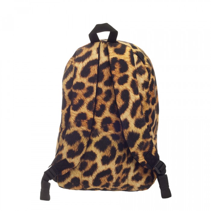 fluffy leopard print backpack